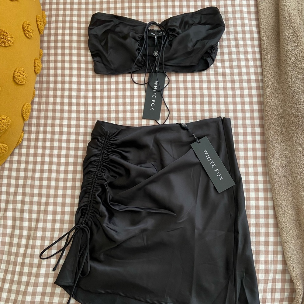 White Fox Boutique- Take you Dancing crop and Hooked on you mini skirt